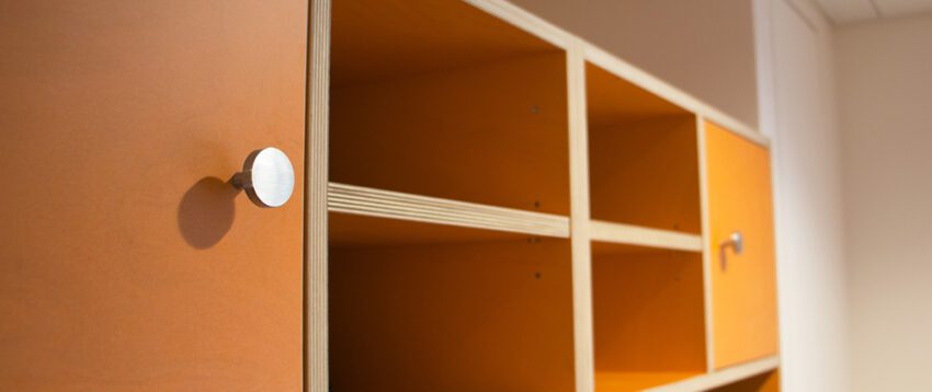 Koskisen - cabinet doors and shelves - orange