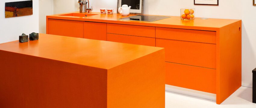 colorful kitchen durat solid surface